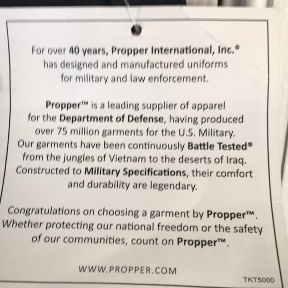 Propper Tactical Button Fly Black Pants Sm Reg NWT - Picture 6 of 8